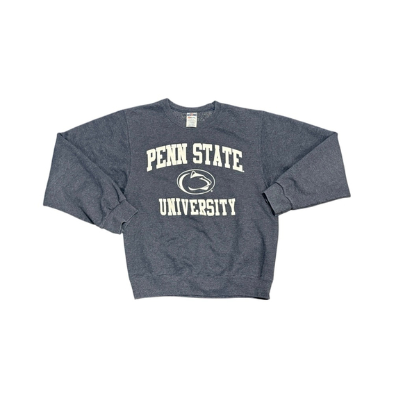 Jerzees Unisex Penn State University Heather Navy/White Crewneck Sweatshirt Sz S - Picture 2 of 8